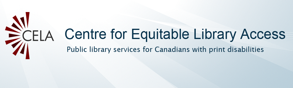 Logo for the Centre for Equitable Library Access (CELA)
