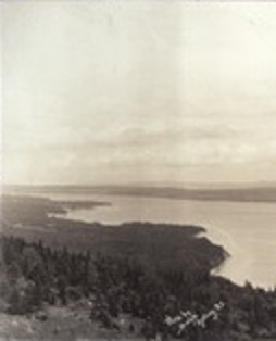 Book cover unavailable. The image is a detail of the view of the Bras d'Or lake in Nova Scotia, courtesy of the Library of Congress.