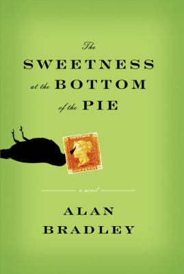 Book cover: Shows a dead black bird, lying on its back with a stamp impaled on its beak. The cover is very bright green, with all-caps for the nouns and a scripted cursive for the prepositions.