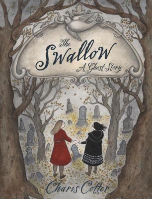 Book cover: Two young girls in a graveyard, one in red, one in black. Trees lean in menacingly.